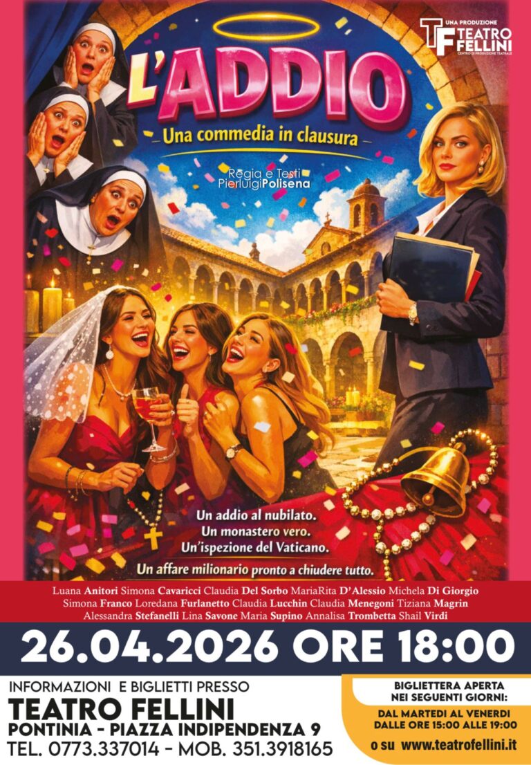 Pontinia, al Teatro Fellini il gran finale di stagione con “L’Addio”