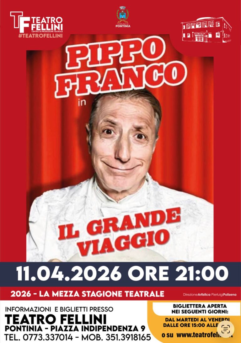 Pippo Franco al Teatro Fellini di Pontinia chiude la stagione